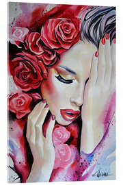 Acrylglasbild Ruby Red Roses - EllectraArt