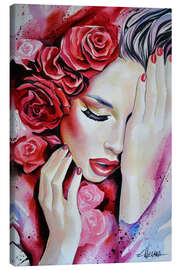 Leinwandbild Ruby Red Roses - EllectraArt