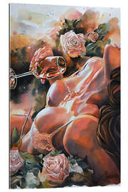 Gallery Print Champagner und Rosen