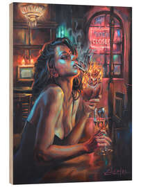 Holzbild Bad Habit - EllectraArt