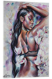 Acrylglasbild White Orchids