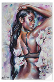 Wandsticker White Orchids