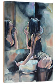 Holzbild Heroine Lips