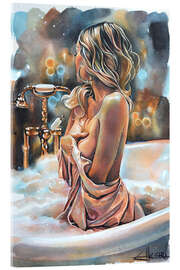 Acrylglasbild Kerzen im Bad