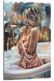 Alubild Kerzen im Bad - EllectraArt