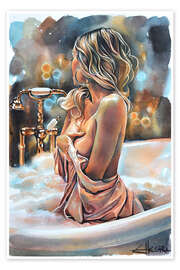 Poster Kerzen im Bad - EllectraArt