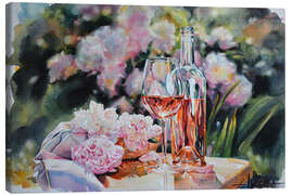 Leinwandbild Rosa Pfingstrosen