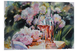 Hartschaumbild Rosa Pfingstrosen