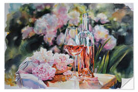 Wandsticker Rosa Pfingstrosen