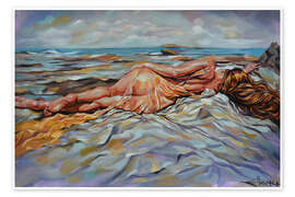 Poster Blaue Wellen - EllectraArt