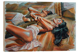 Holzbild Seven Sunsets VI - EllectraArt