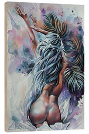 Holzbild Palmblätter - EllectraArt