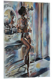 Hartschaumbild White Lace