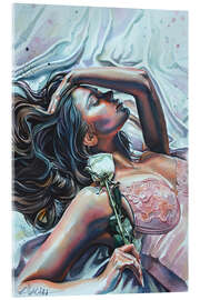 Acrylglasbild Weiße Rose