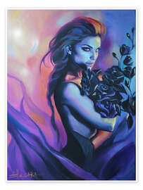 Poster Schwarze Blumen