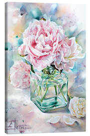 Leinwandbild Rosa Pfingstrosen - EllectraArt