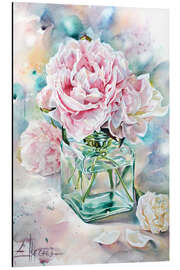 Magnettafel Rosa Pfingstrosen