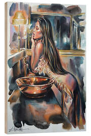 Holzbild Lippenstift