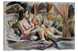 Holzbild Nach Mitternacht - EllectraArt