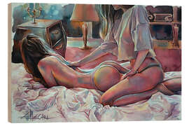 Holzbild Carmin Glimmer