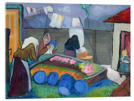 Acrylglasbild Wäscherinnen, 1909 - Marianne von Werefkin