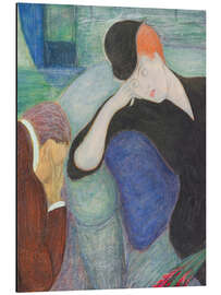 Alubild Innenraum mit einem sitzenden Paar - Marianne von Werefkin