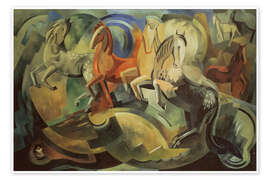 Wandbild Abstraktion von Pferden, 1939 - Mainie Jellett