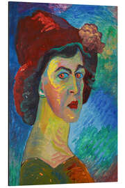 Tableau en aluminium Selfportrait - Marianne von Werefkin