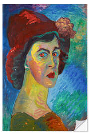 Wandsticker Selbstbildnis - Marianne von Werefkin