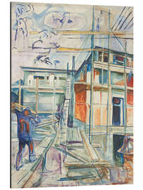 Magnettafel Der Bau des Winterateliers, 1929