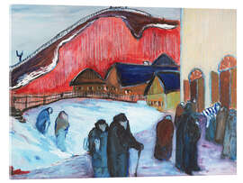 Acrylglasbild Freitag Abend an der Synagoge, 1909 - Marianne von Werefkin