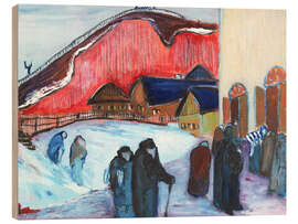 Holzbild Freitag Abend an der Synagoge, 1909 - Marianne von Werefkin