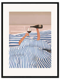 Gerahmter Kunstdruck Morgenwein