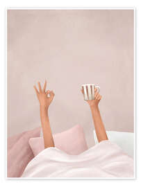 Poster Kaffee im Bett