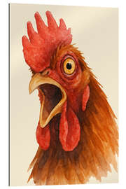 Gallery Print Porträt eines schreienden Hahns