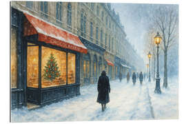 Gallery Print Chocolatier in Frankreich an einem Schneetag