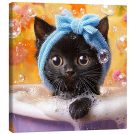 Leinwandbild Kleine Süße beim Baden