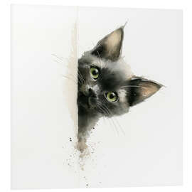 Hartschaumbild Süßes und entzückendes schwarzes Kätzchen - DejaReve