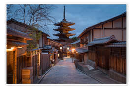 Poster Yasaka-Pagode in Kyoto, Japan
