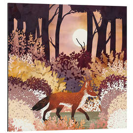 Magnettafel Fuchs im Herbstwald