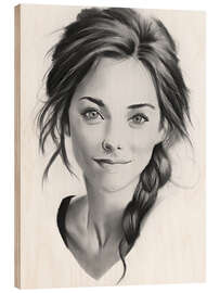 Holzbild Die stille Blüte