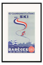 Gerahmter Kunstdruck 46. Französische Skimeisterschaften (Französisch)