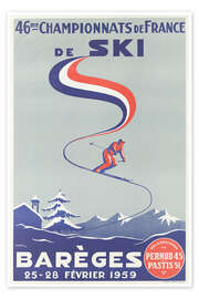 Poster 46. Französische Skimeisterschaften (Französisch)