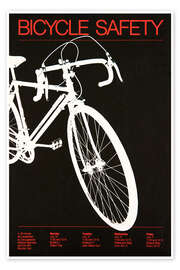 Wandbild Bicycle Safety - Vintage Advertising Collection
