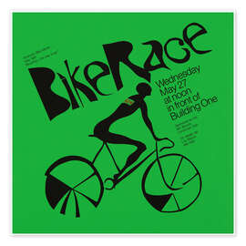Wandbild Bike race 1981 - Vintage Advertising Collection