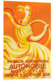 Acrylglasbild XVe Salon International Automobile, Moto-Cycle, Genève, 1938 - Vintage Advertising Collection