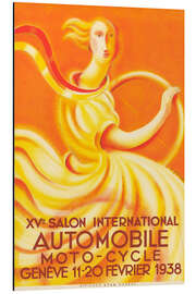 Tableau en aluminium XVe Salon International Automobile, Moto-Cycle, Genève, 1938 - Vintage Advertising Collection