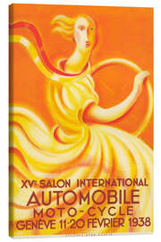 Leinwandbild XVe Salon International Automobile, Moto-Cycle, Genève, 1938 - Vintage Advertising Collection