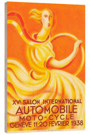 Holzbild XVe Salon International Automobile, Moto-Cycle, Genève, 1938 - Vintage Advertising Collection