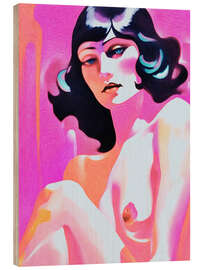 Holzbild Naked Goddess